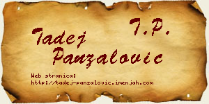 Tadej Panzalović vizit kartica